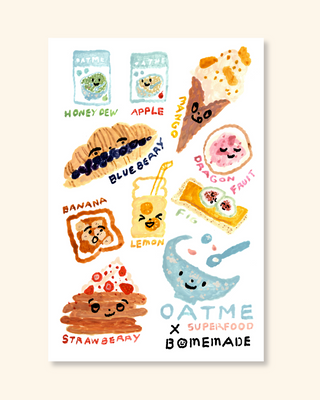 "Favorite Ways to Enjoy OATME" Sticker Sheet